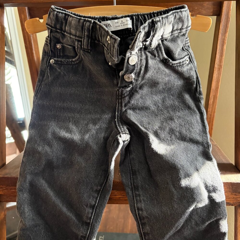 Zara Snap Fly 2T Black Jeans
